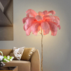 1001F Nordic Style Indoor Feather Modern Floor Lamps For Hotel Project Living Room Home