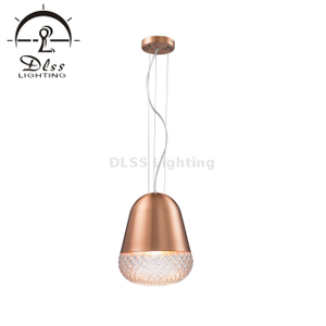 9309P For Home Decor Lighting Art Copper Color Glass Led Pendant Lamp