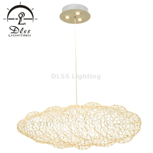 Mesh Cloud Lighting Art Deco LED White Hanging Ceiling Light Over Table Creative LED Hanging Pendant Lamp