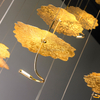 Gold Leaves Mini Pendant Lamp Customization Available for Project chandelier