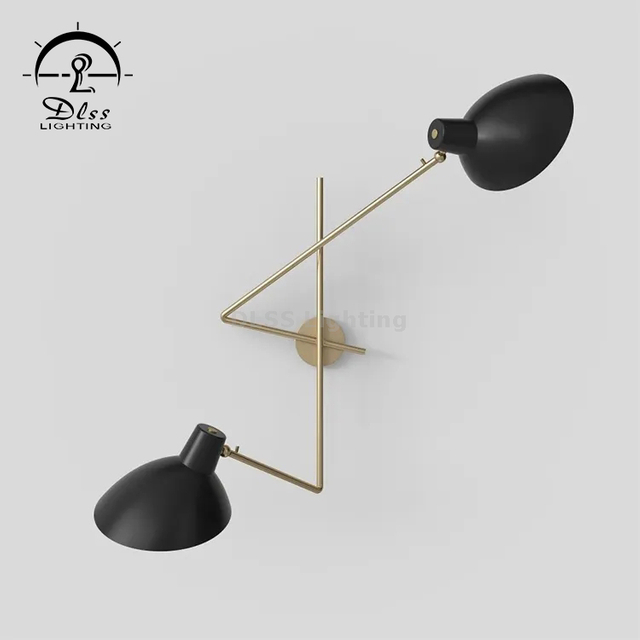 Modern Style Wall Lamp Iron Acrylic Indoor Black Led Wall Light