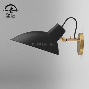 Swing Arm Bedroom Modern Black Hardwired Sconce Lighting Wall Lamp