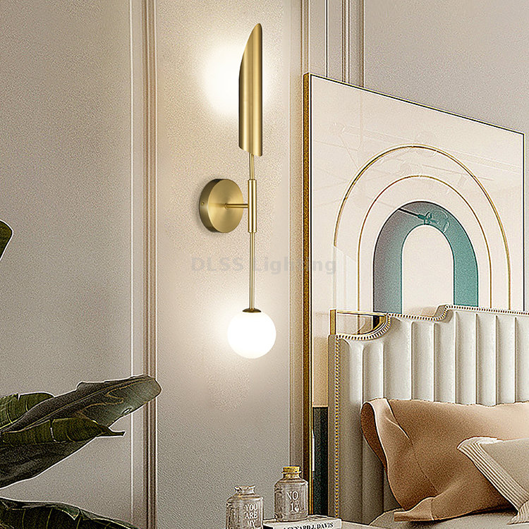 F086 Modern Hotel Room Decoration Lighting Luxury Iron Indoor LED Wall Lamp
