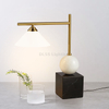 Modern Art Indoor Coffee Shop Fancy Iron Marble Small Led Desk Light Table Lamp