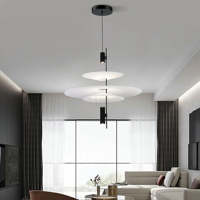 Modern Creative Art Design Hanging Lighting Metal With White Led Pendant Lamp