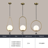 Modern Iron Glass Led Hanging Lamp Indoor Pendant Lighting For Home Living Room Dining