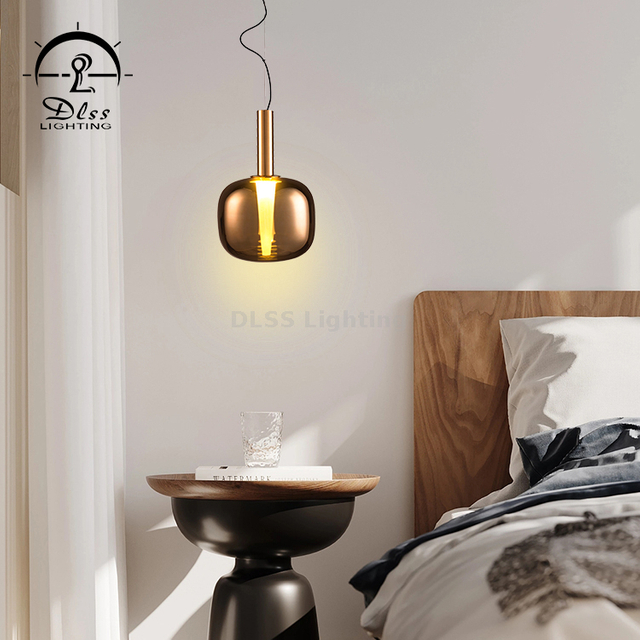 10349P Modern design nordic decorative hanging Iron glass lamp shade pendant led lights