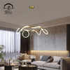 9282P Bedroom Room Decoration Soft Line Lamp Gold Modern Led Line Chandelier