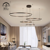 6301P Style Simple Golden Color Circle Rings LED Lights For Home Indoor Hanging Modern Chandeliers Lamp