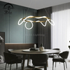 9282P Bedroom Room Decoration Soft Line Lamp Gold Modern Led Line Chandelier