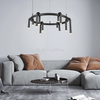 10314P Nordic Modern Metal Living Room Hanging Lights Art Decor Custom Led Chandelier