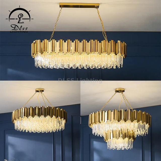 Modern Led Crystal Pendant Light For Hotel Decor Led Chandelier Lamp