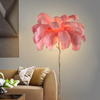 Nordic Style Indoor Feather Modern Floor Lamps For Hotel Project Living Room Home