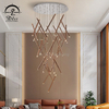 10587P Modern Metal Home Decoration Indoor Living Water Pipe Tube Led Pendent Lamp Chandeliers Lights