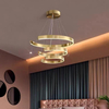 9979P Modern Brass LED Round Home Decor Pendant Lamp Chandelier Light