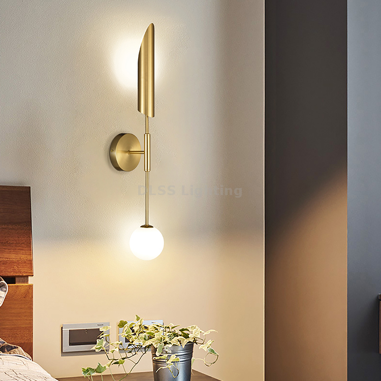 F086 Modern Hotel Room Decoration Lighting Luxury Iron Indoor LED Wall Lamp