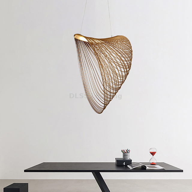 Art Pendant Lamp Laser Cut Wood Designer Pendant Lamp Flat Packed Pendant Lamp