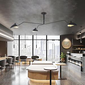 Pendant Lights Fixture, 3-Light Pendant Lamp, Black Finish E14