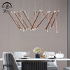 10587P Modern Metal Home Decoration Indoor Living Water Pipe Tube Led Pendent Lamp Chandeliers Lights