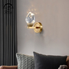 9701W Luxury Living Indoor Lights Iron Crystal For Home Led Wall Lamp
