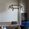 10314P Nordic Modern Metal Living Room Hanging Lights Art Decor Custom Led Chandelier