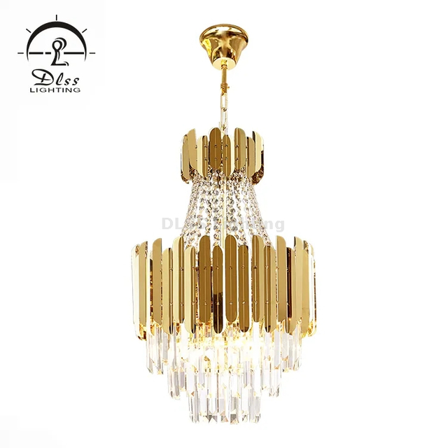 8012P Hotel Project Led Lamp Crystal Gold Modern Led Lamps Home Decor Led Chandelier Light