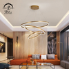 6301P Style Simple Golden Color Circle Rings LED Lights For Home Indoor Hanging Modern Chandeliers Lamp