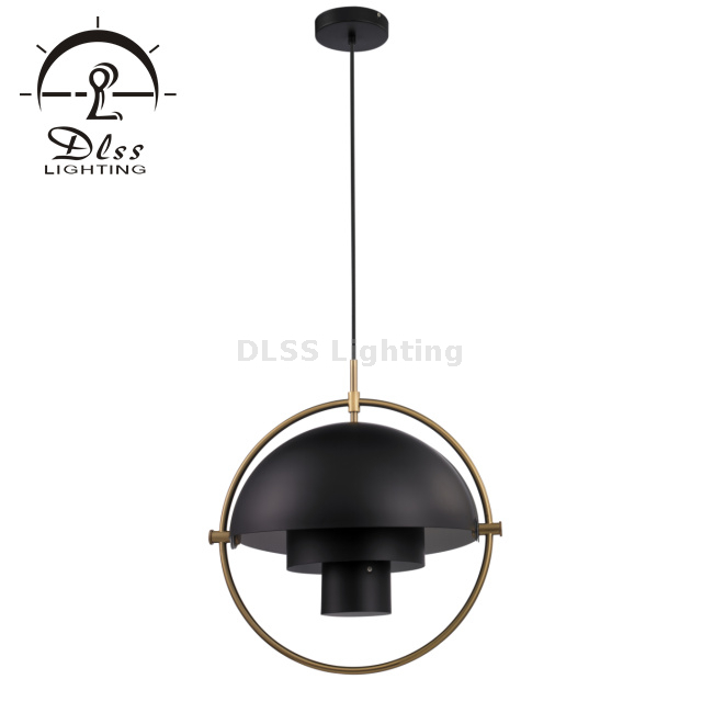 Design Lamp Black Adjustable Metal Hanging Light Fixture for Kichen