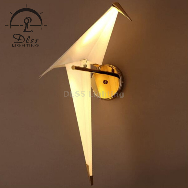 8817W Indoor Lighting White Bird with Megnatic Foot Rotatable Led Wall Lamp