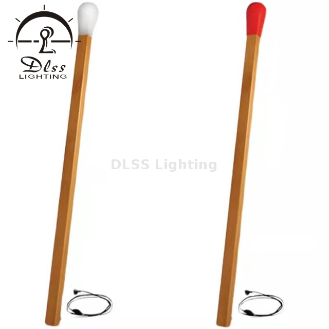 2027 Home Decor Light Interior Design Wood Matchstick PVC shade Led Floor Lamp