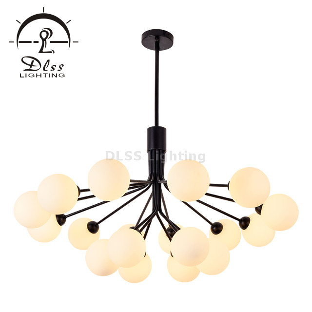 10564P Modern Pendant Light Mid Century Black Branches Led Chandeliers Lamp
