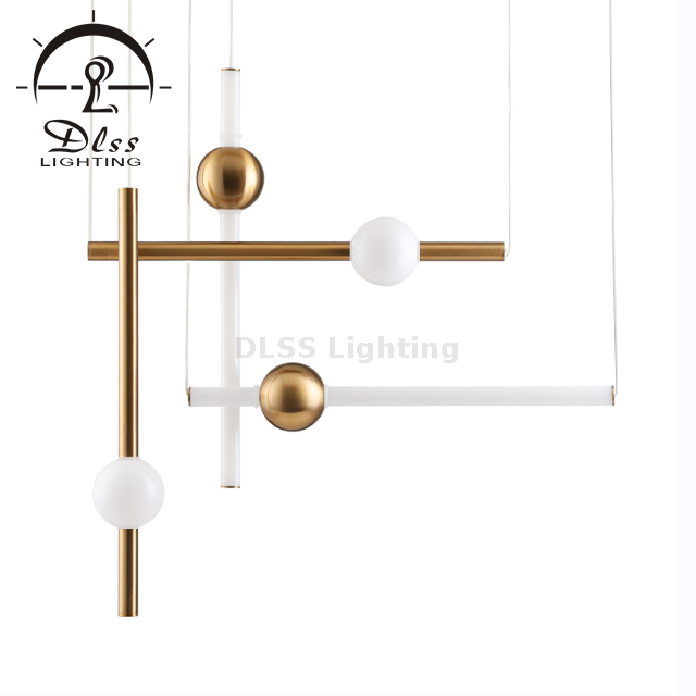 DLSSLighting Designer Decorative Chandelier 4 Sticks Combination LED Light Pendant Lamp