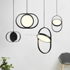 Hotel Chandelier Home Decor Black Hanging Living Room Nordic Kitchen Lighting Pendant Light Modern Pendant Lamp