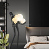 DLSS Project Lighting Big Receiption Floor Lamp Black Resin with Opal Glass Project Large Led Floor Light