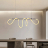 Home Decor Pendant Lamp Bedroom Room Decoration Soft Line Lamp Gold Modern Led Chandelier Lighting