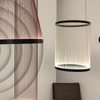 Home Decor Pendant Lamp Hotel Lobby Decoration Soft Line Lamp Gold Modern Led Chandelier Lighting