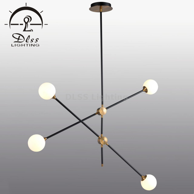 Leading Company 4 Glass Sputnik Chandelier 9389