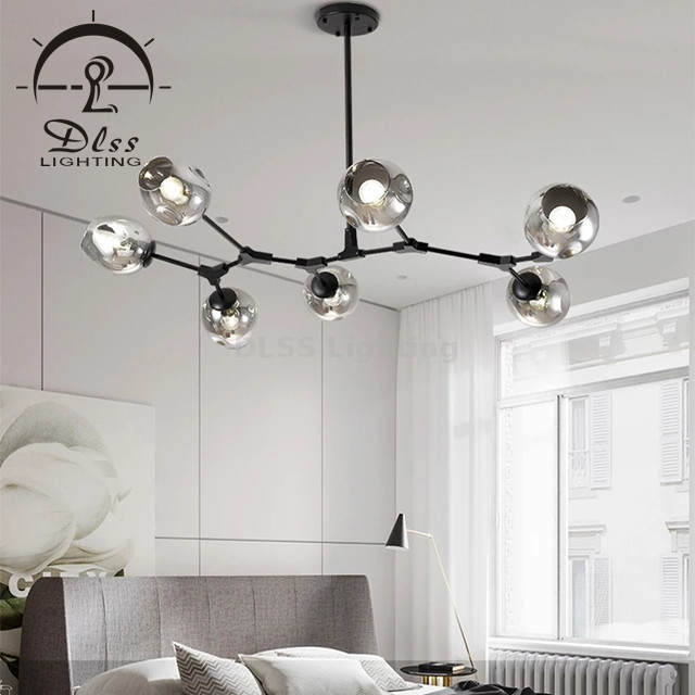 Chandelier 7 Light Ceiling Lamp Sputnik Adjustable Branch Pendant Light Fixture