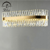 Lighting Factory Luxury Gold Crystal Bar S Linear LED Chandelier 9967