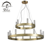 10302P Two Tier Gold Farmhouse Candle Light For Indoor Chandelier