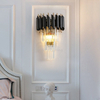 European Style Iron Wall Lighting Hotel Bedside Interior Sconce Light Living Room Home Decor Crystal Modern Wall Lamps