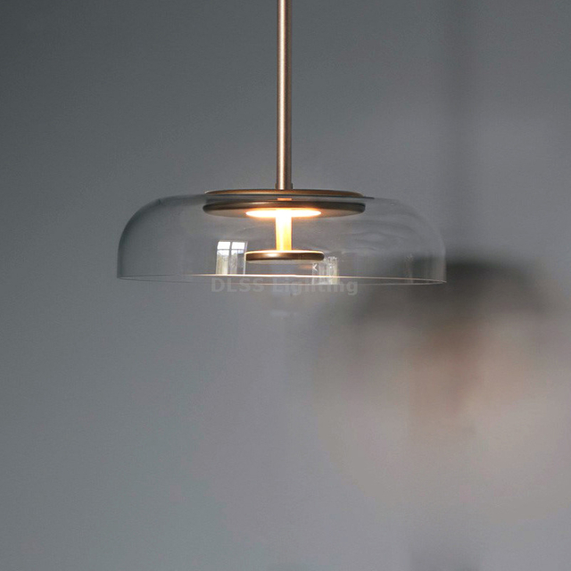 Public Space Glass Shade LED Pendant Lamp for Restaurant lighting