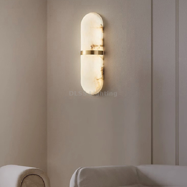 Modern Style Marble Wall Light Hotel Room Home Decor Gold Living Room Indoor Lighting Decoration Wall Lamp