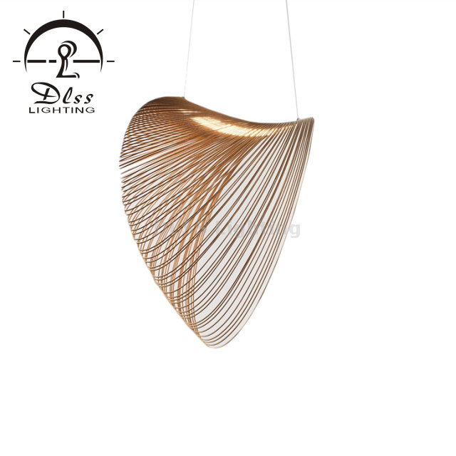 Art Pendant Lamp Laser Cut Wood Designer Pendant Lamp Flat Packed Pendant Lamp