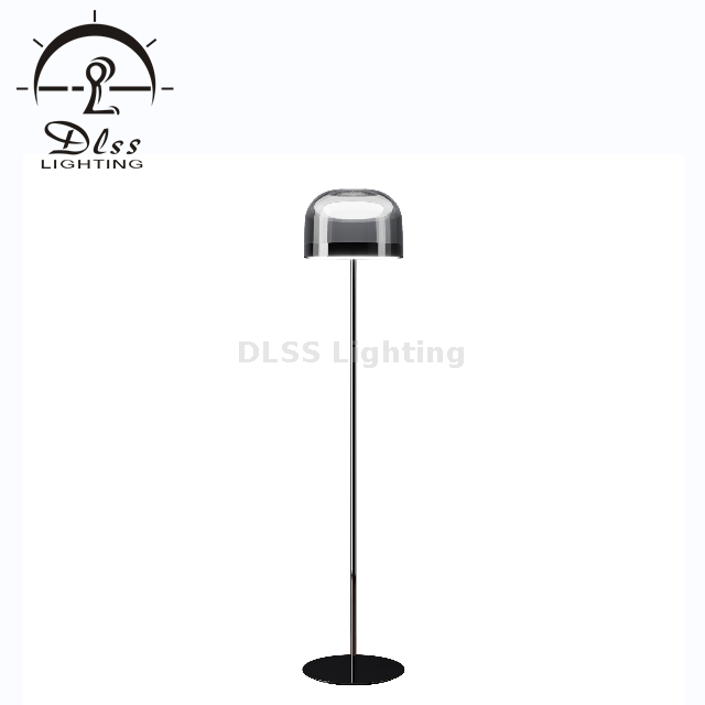 Lighting Showroom Smoky Glass with Pearl Black Metal Pendant Lamp 9705