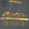 Modern Gold LED Chandelier Round Pendant Light Contempoary Chanderlier 