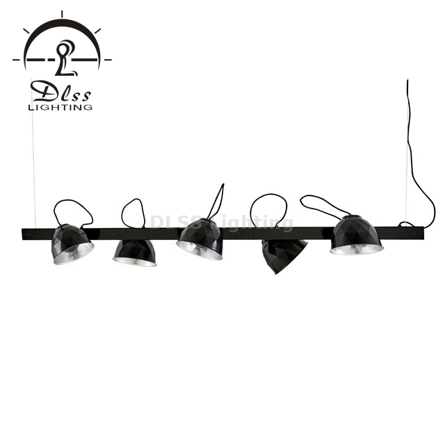 5-Light Pendant Lighting for Kitchen Island Farmhouse Pendant Light Matte Black Finish for Kitchen