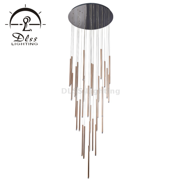 Clustered Tubes Linear LED Pendant Light, Sticks Balance Acrylic LED Chandelier