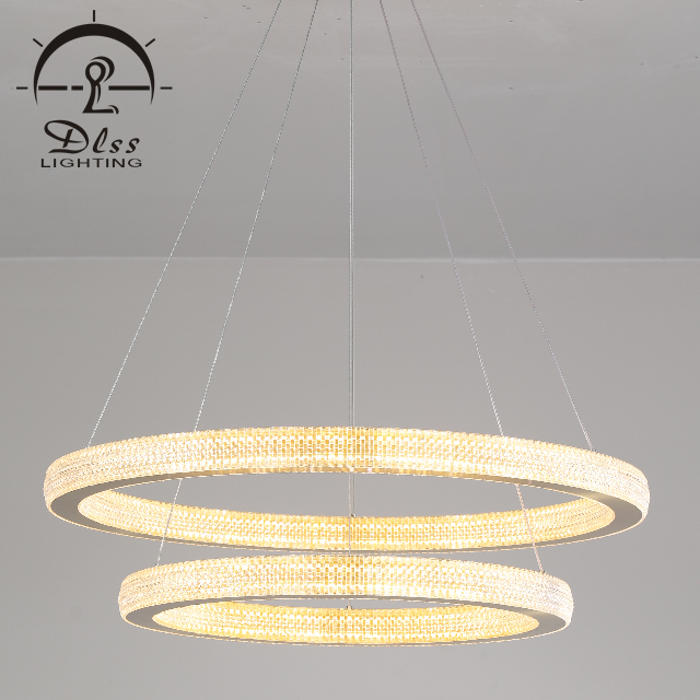 Zhongshan Lighting Factory Universal Acrylic Ring Outside Inside LED Chandelier 10238