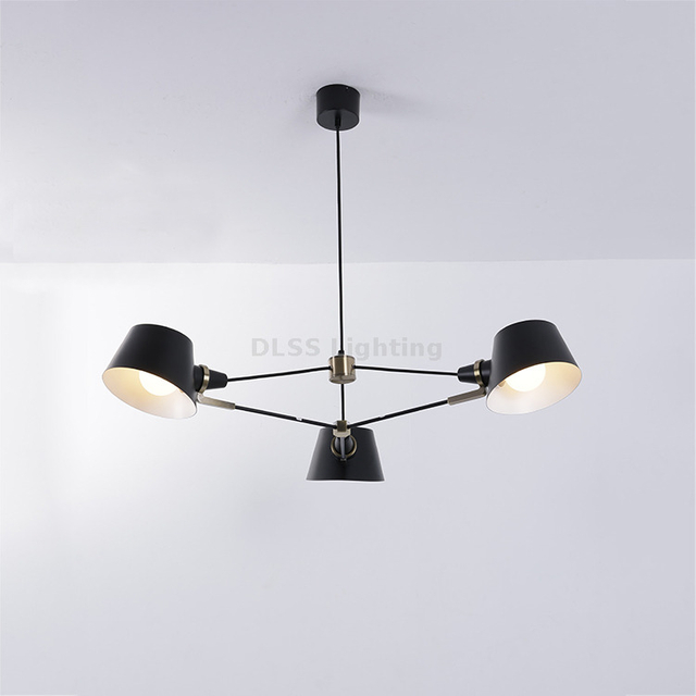 Made in China DLSS Lighting 3 Light Triangle Aluminium Shade Chandelier